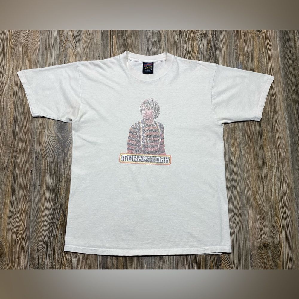 VTG 70s MORK AND MINDY LARGE TV PROMO ROBIN WILLIAMS MOVIE RARE RAP &tee